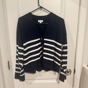 On 34th striped crop sweater